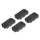  Rail covers with cable management system - Short - Black - 4 pcs